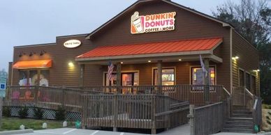 Dunkin Donuts  in Manteo on Roanoke Island in the Outer Banks