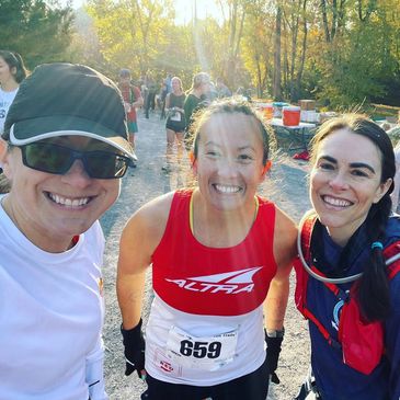 Maria, Christina, and Jen at a local KTC trail race