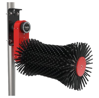 Red Comfy Cow Brush with black bristles.
The Comfy cow brush has a flow start system.
create a Happy