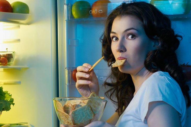 Girl eating crackers