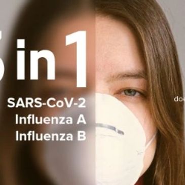CE certified 3-in-1 test For SARS-CoV-2, Influenza A and Influenza B