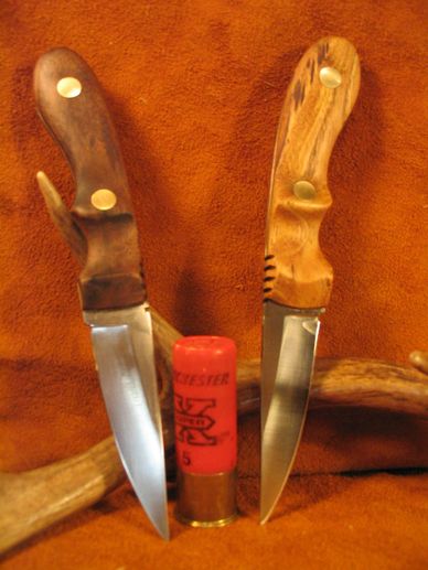 Custom Stainless Steel Hunting knives with Walnut and Locust handles