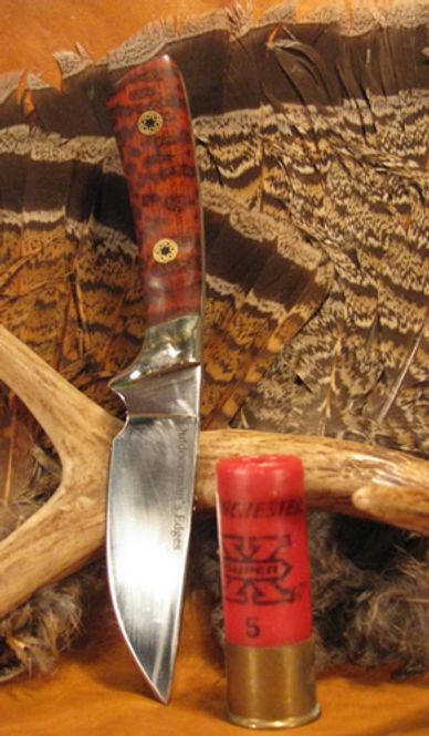 Custom Stainless Steel Hunting knife with Snakewood handle