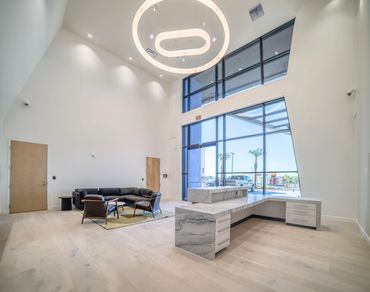 Lobby of Nuro - Logo lighting - Daylight