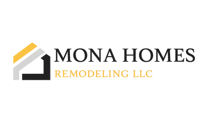 Logo for Mona Homes Remodeling LLC with house icon.