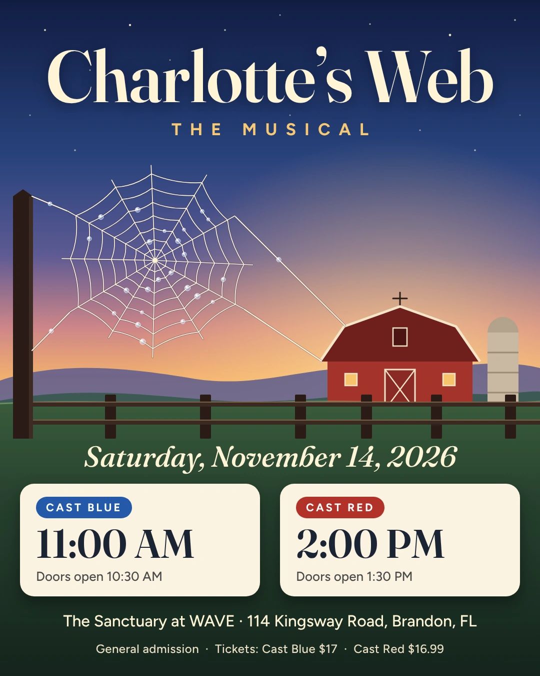 Charlotte's Web the Musical at WAVE of Tampa Bay Homeschool Academy