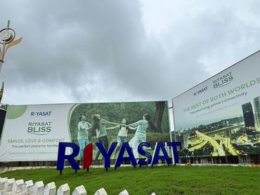 Outdoor advertising boards for Riyasat Bliss residential project.