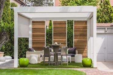 Patio Cover aluminum Louvered Roof  pergola outdoor structure luxury living StruXure Azenco