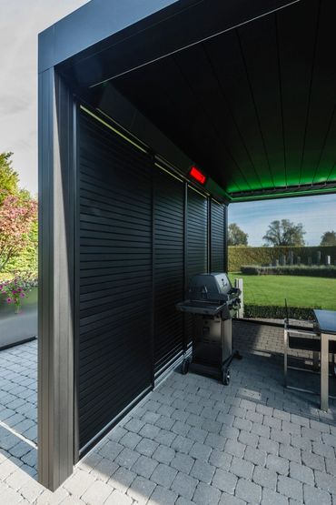 Patio Cover aluminum Louvered Roof  pergola outdoor structure luxury living StruXure Azenco