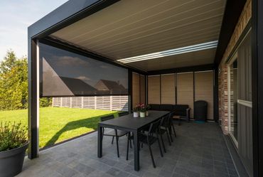 Patio Cover aluminum Louvered Roof  pergola outdoor structure luxury living StruXure Azenco