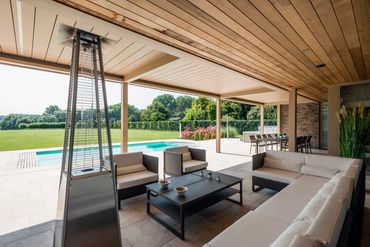 Patio Cover aluminum Louvered Roof  pergola outdoor structure luxury living StruXure Azenco