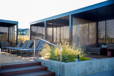 Patio Cover aluminum Louvered Roof  pergola outdoor structure luxury living StruXure Azenco