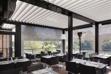 Patio Cover aluminum Louvered Roof  pergola outdoor structure luxury living StruXure Azenco