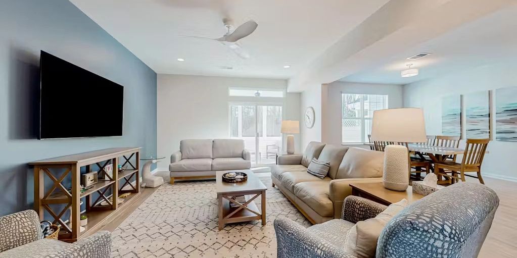 Family Room w/ 70" smart TV