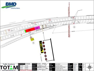 Construction site traffic plan by BMD Constructions.