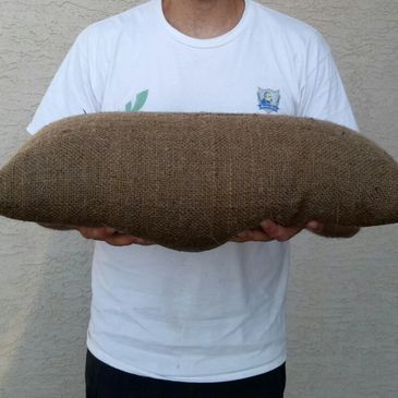 Inflated Quik-Response sandless sandbag fully activated to 40 lbs.