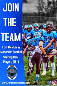 recruitment poster , monarchs football team , semi pro football team , mens football