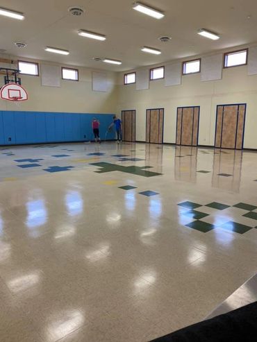 newly finished gym floor