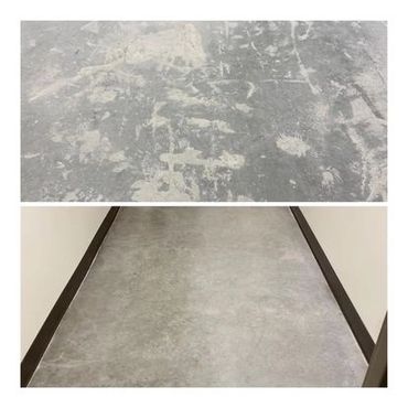 before and after of concrete floor