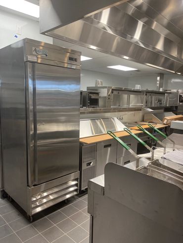 clean stainless steel kitchen