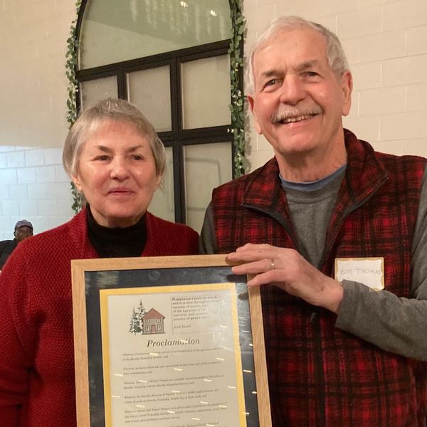 Bob and Jan Thomas honored by Marilla Historical Society