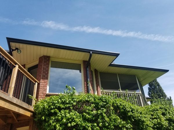 New gutter installation on an executive home in #kilworth #ontario