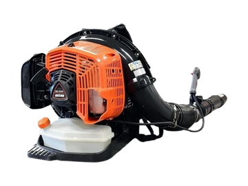 Echo X Series backpack leaf blower with orange and black design.
