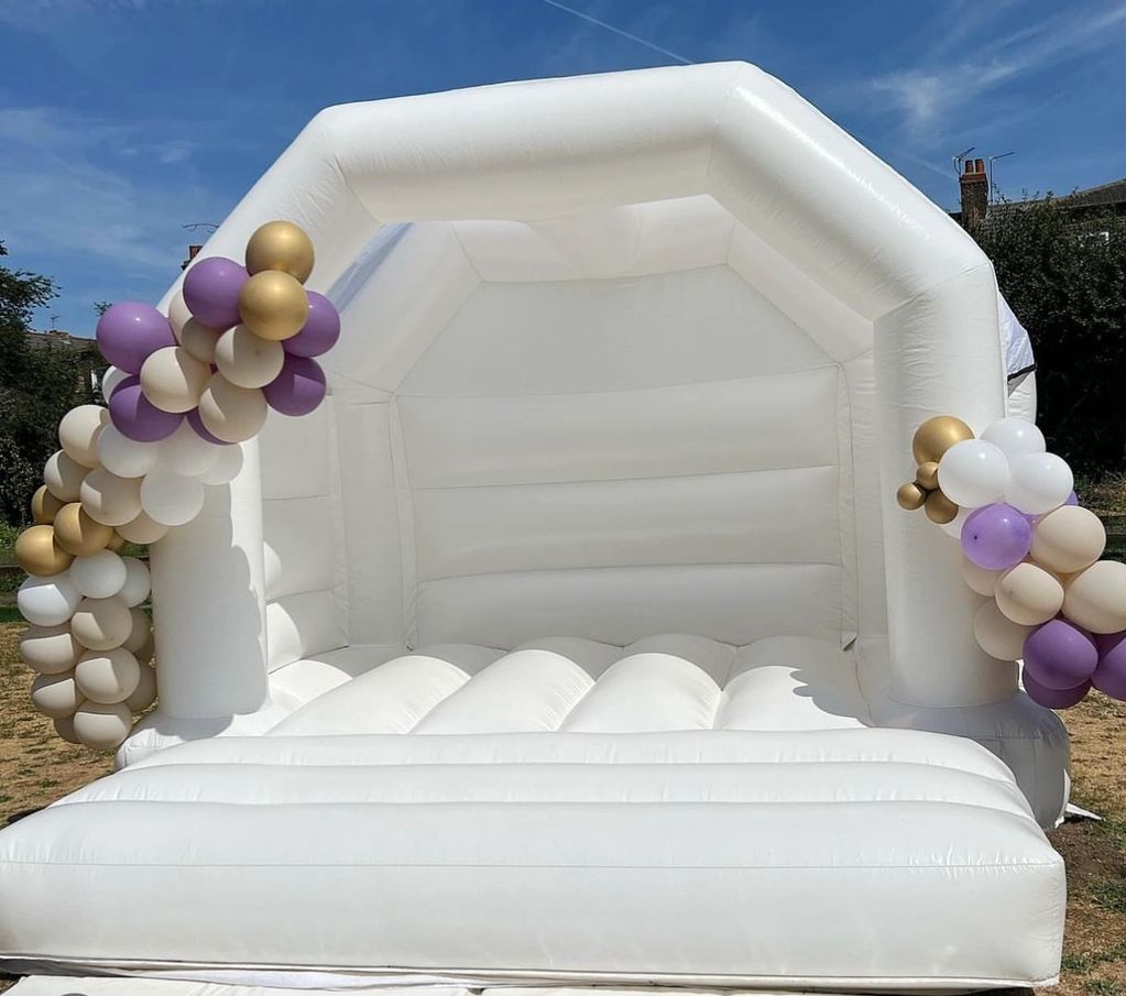 white bouncy castle
