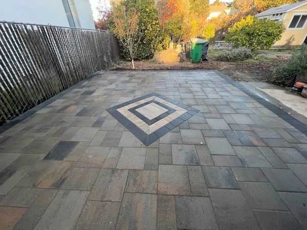 Pavers with Diamond Symbol Design