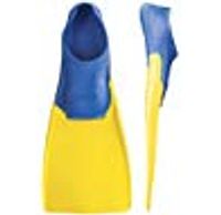 FINIS Long Floating Fins, Blue/Yellow, XS (US Male 1-3 / US Female 2-4 for Baby Survival Infant Swimming Lessons