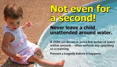 Never leave a child unattended around water