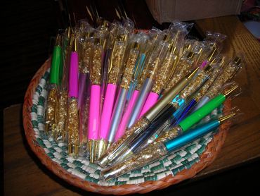 Pens in basket
