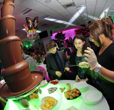 Chocolate Fountain at a wedding party
