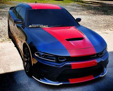 Avery Supreme custom made Dodge Charger stripe wrap