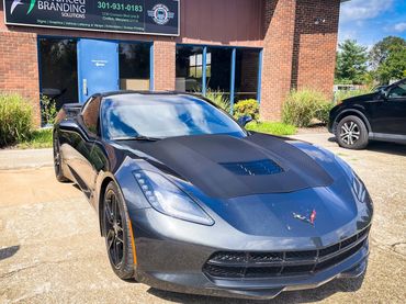 Corvette Stingray Avery Carbon Fiber Hood Vinyl Wrap