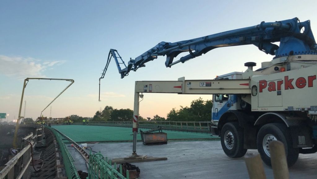 For this job we used both our 47M & 58M pumps for a bridge deck on I-57 in Markham, IL.