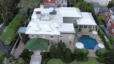 The WrapRoof ® solution, created by Spiro Naos, and others used in Louisiana for Hurricane Ida.