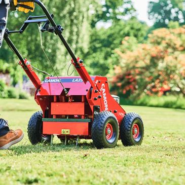 Camon LA25 Aerator in use by Lawnurture