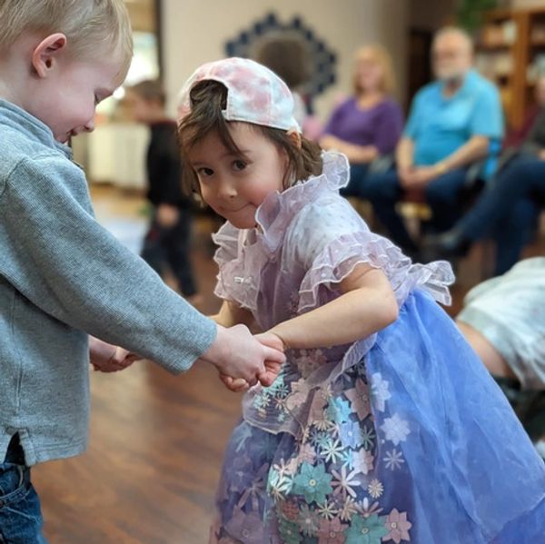 Children enjoy dancing with each other at Gentog Intergenerational Daycare in Washington County