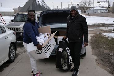 Soccer jersey and sporting equipment donated to start a soccer club for the children of Liberia