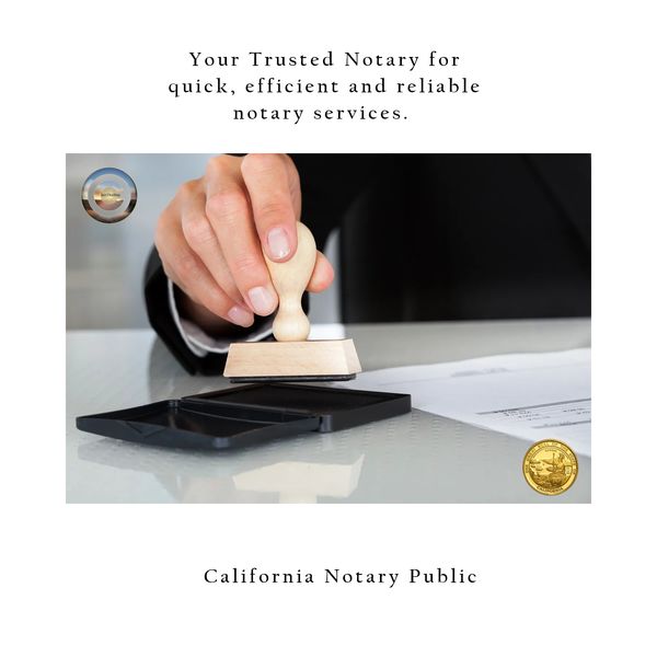 Image of Notary using notary seal/stamp