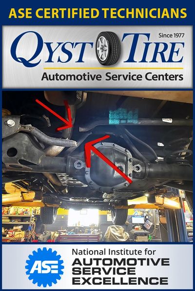 Qyst Tire ASE Certified Mechanics, Auto experts 2019 Jeep Wrangler rear track bar oil change near me