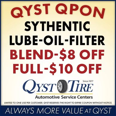 Qyst Tire Synthetic Oil Change Coupons Lube Oil Filer Coupon Tire Manufactures Promotional Sales