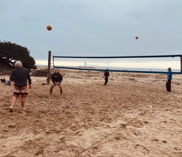 Volleyball on the beach is great team building activity for the office or the family