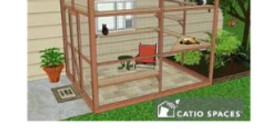 3 sided catio design square to cover patio and big enough for a person to hang out in