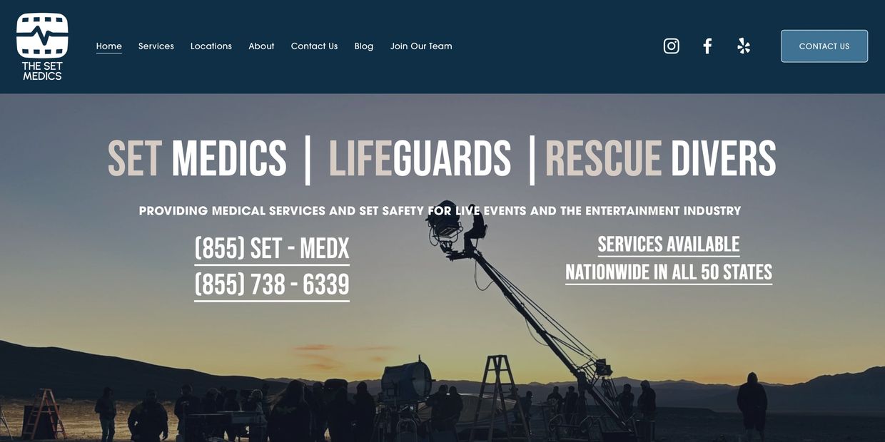 The Set Medics Homepage
https://www.thesetmedics.com