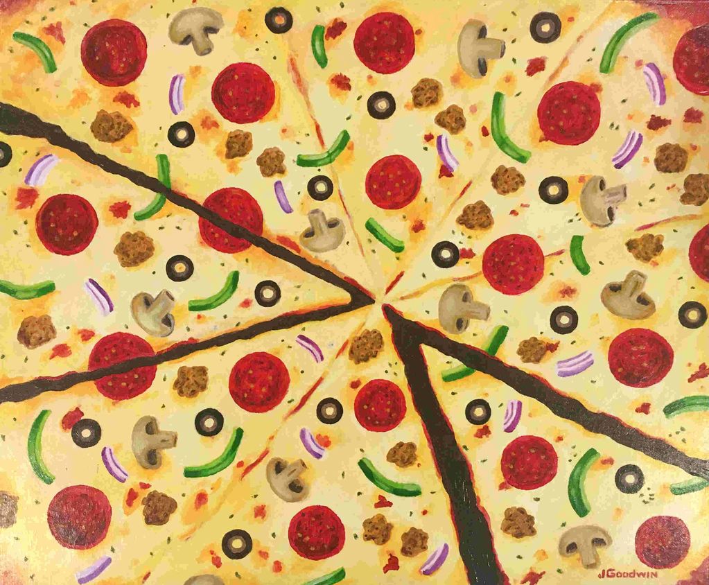 Pizza Supreme - 20 X 24, because everybody loves pizza, right? The original is available for $450 an