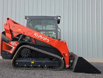 Tracked skid steer loader with air conditioning.  Tracks or wheeled front loader.  Bobcat tractor