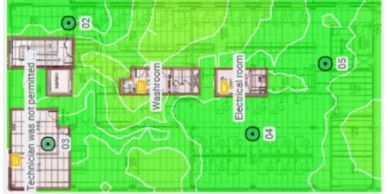 Signal strength map for 5GHz