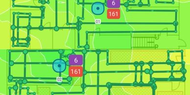 Signal strength map in 5 GHz
